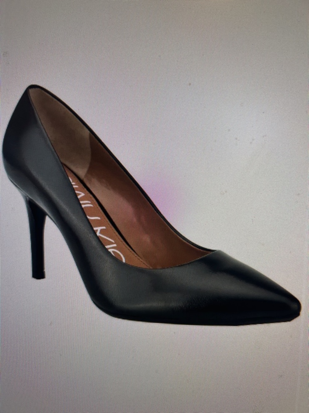 Calvin Klein Black Pointed Toe Pumps - Sleek Leather Stiletto